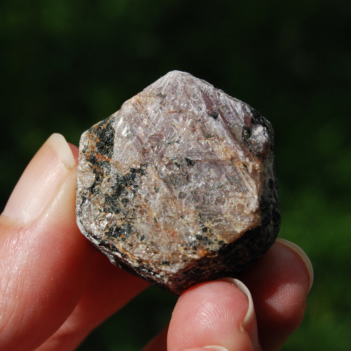 Hexagon Ruby Corundum Crystal Record Keeper, Natural Raw Ruby Crystal