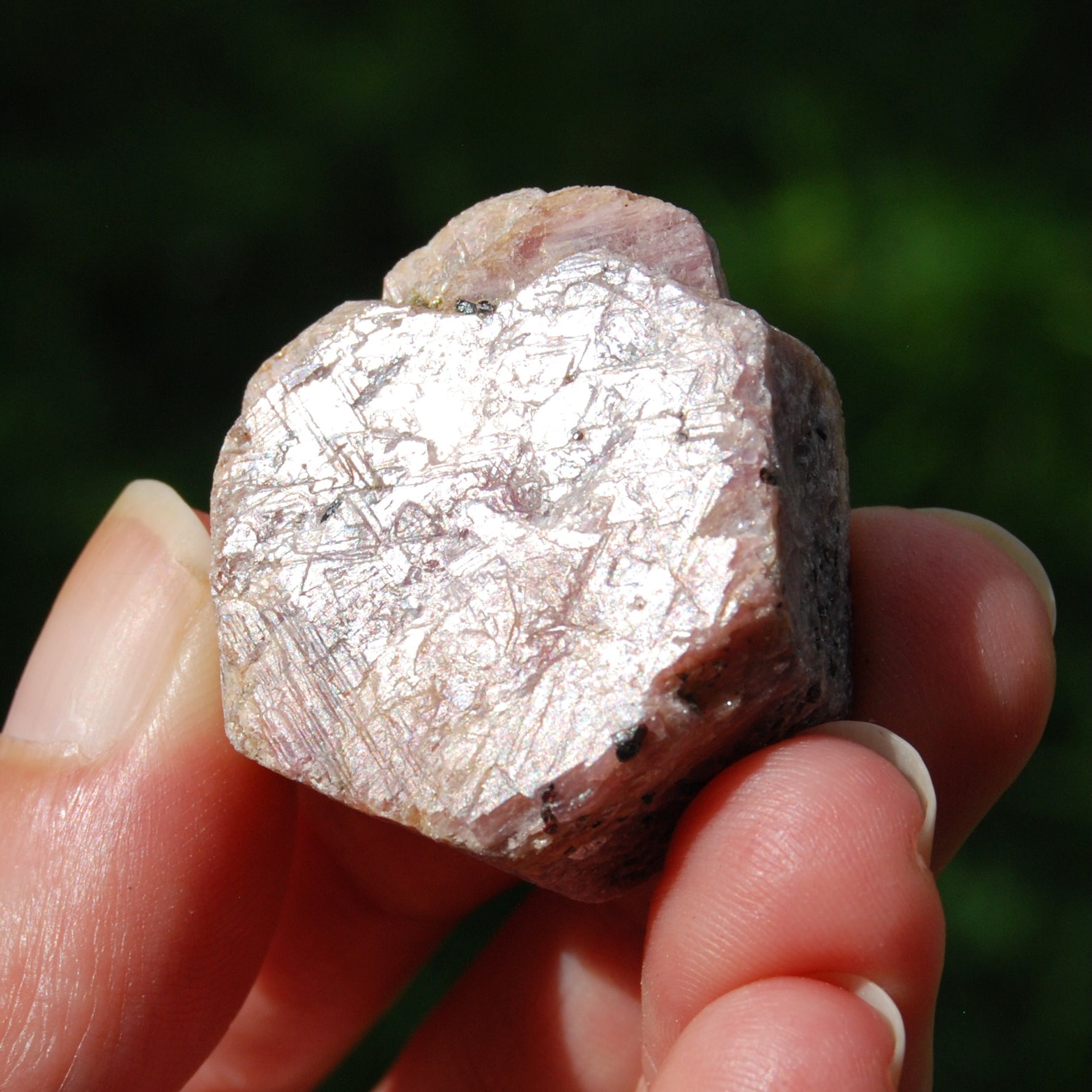 Hexagon Ruby Corundum Crystal Record Keeper, Natural Raw Ruby Crystal