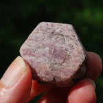 Hexagon Ruby Corundum Crystal Record Keeper, Natural Raw Ruby Crystal