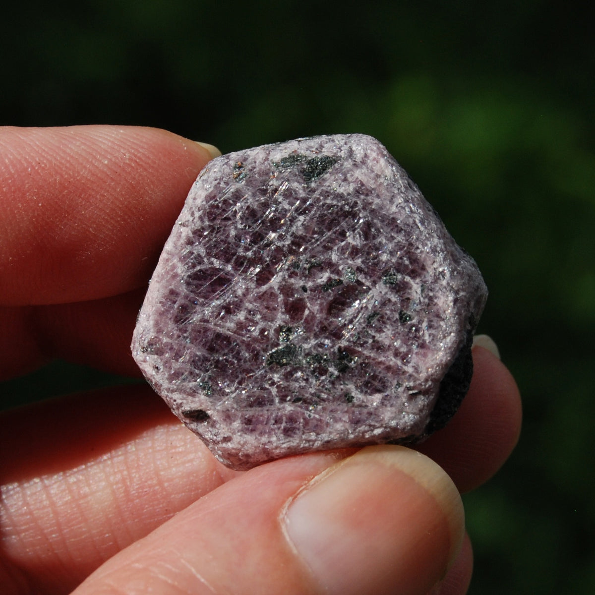 Hexagon Ruby Corundum Crystal Record Keeper, Natural Raw Ruby Crystal