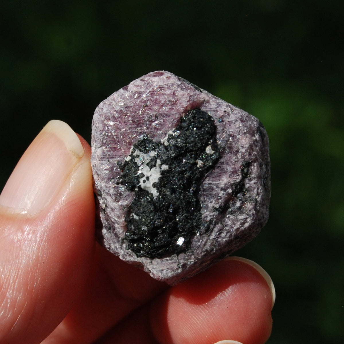Hexagon Ruby Corundum Crystal Record Keeper, Natural Raw Ruby Crystal