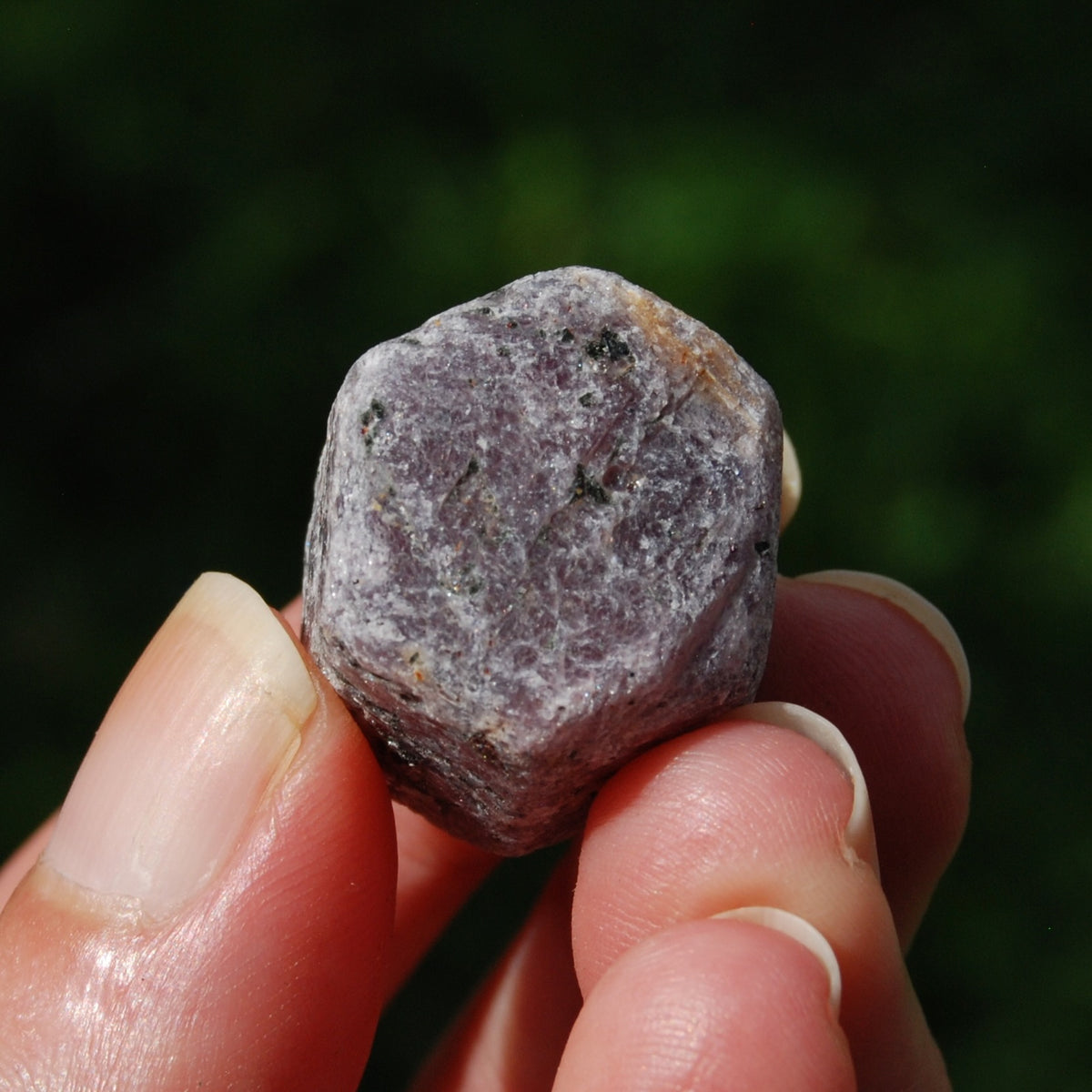 Hexagon Ruby Corundum Crystal Record Keeper, Natural Raw Ruby Crystal
