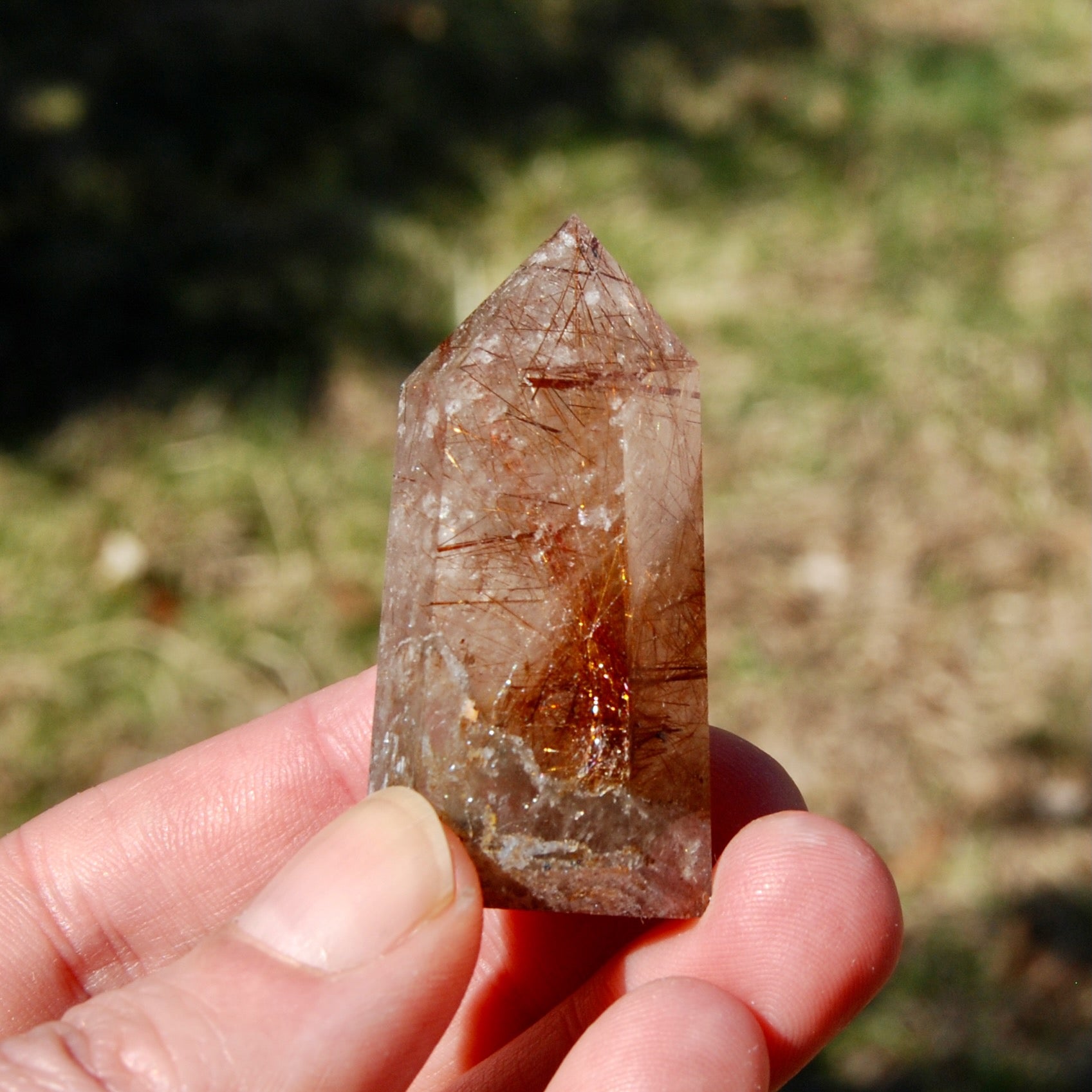 Rutilated Quartz Crystal Tower
