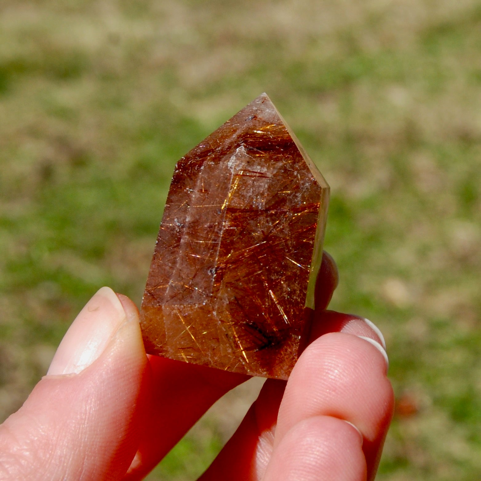 Rutile Quartz Crystal Tower