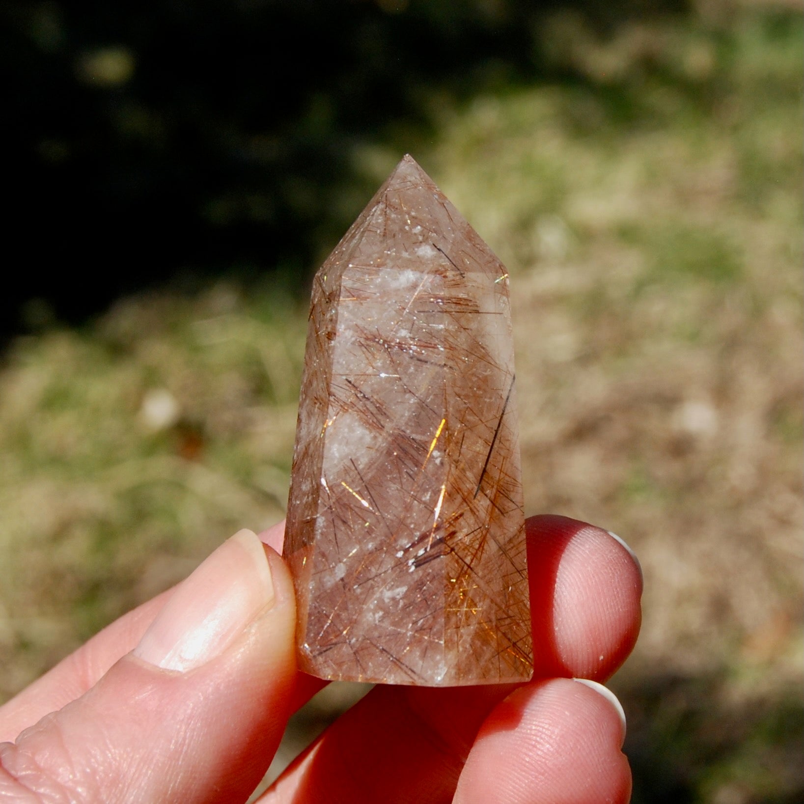 Rutilated Quartz Crystal Tower