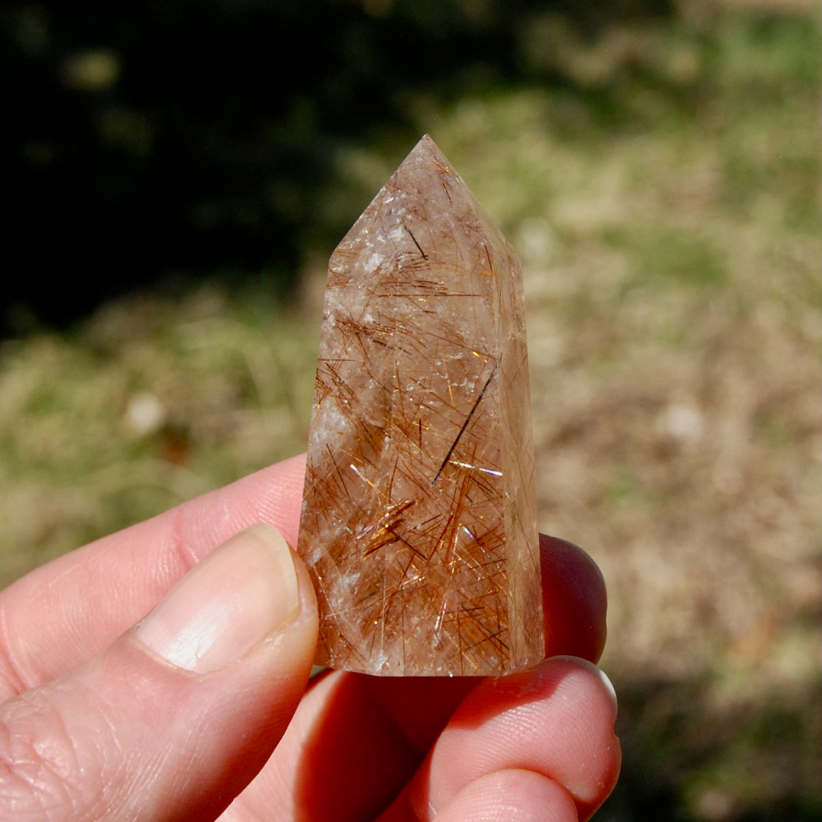 Rutilated Quartz Crystal Tower