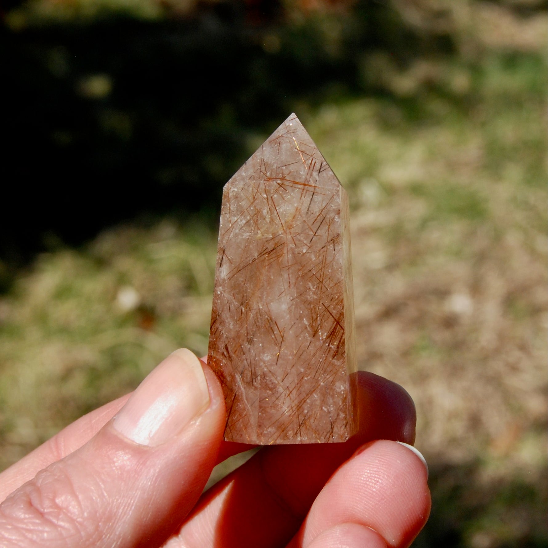 Rutilated Quartz Crystal Tower