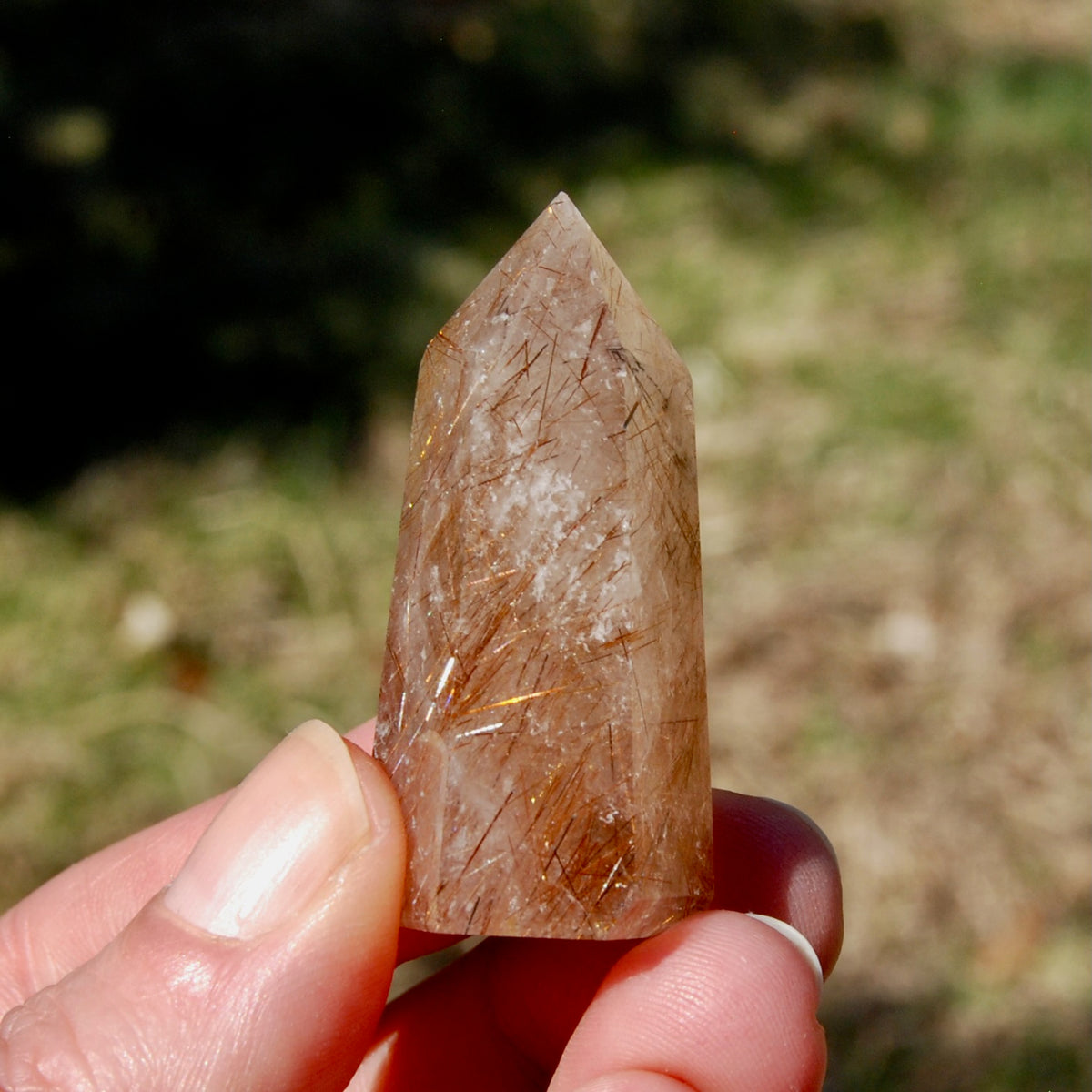 Rutilated Quartz Crystal Tower