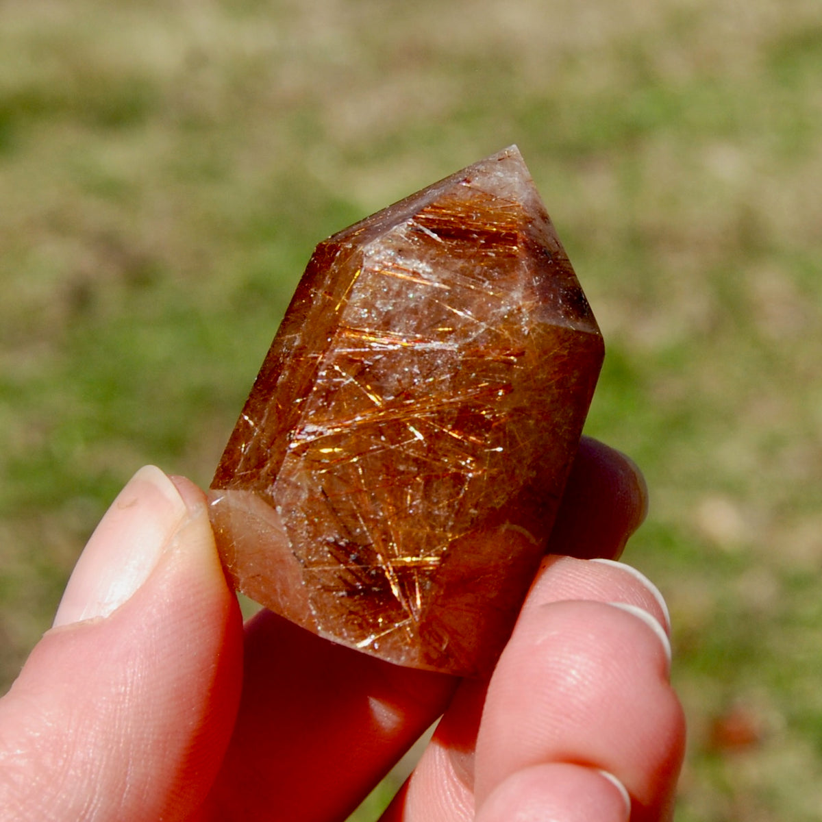 Rutile Quartz Crystal Tower