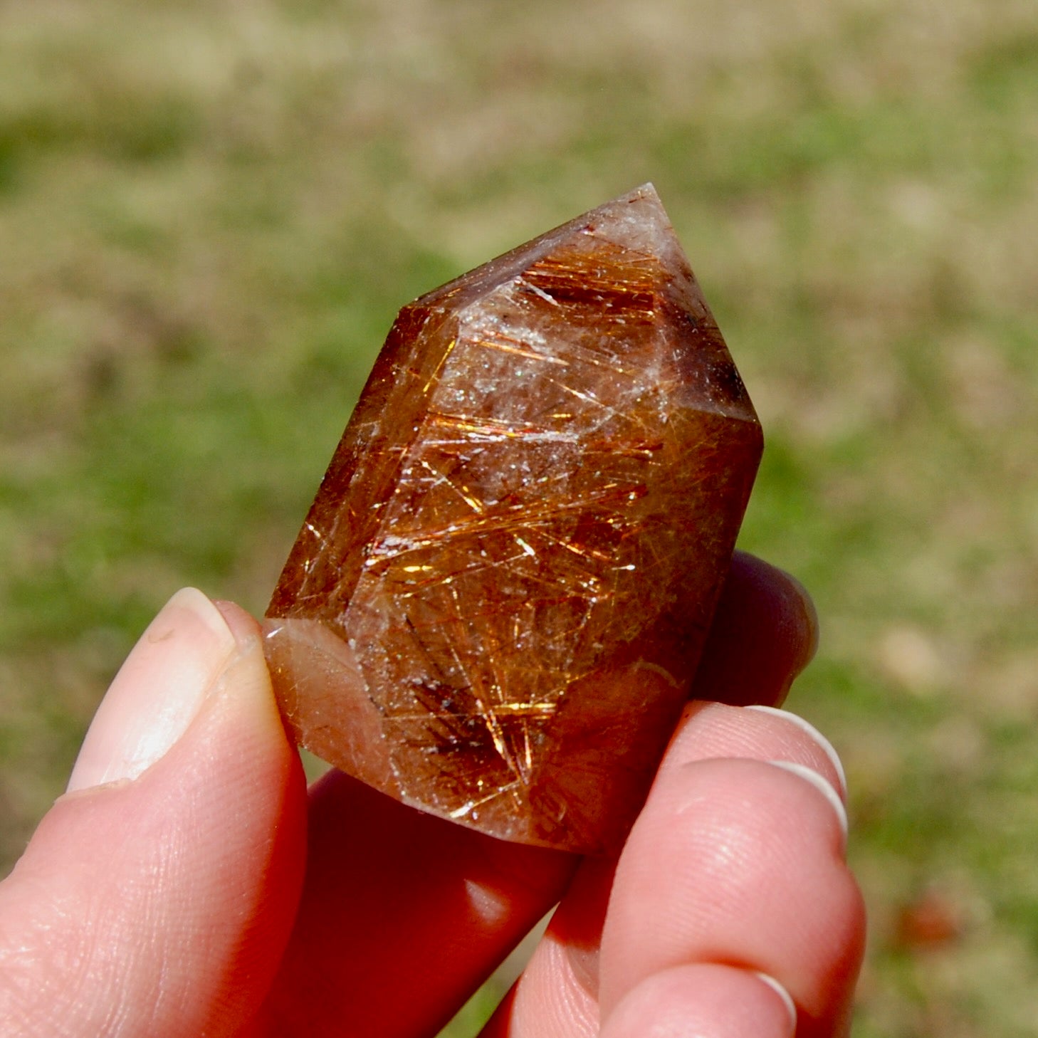 Rutile Quartz Crystal Tower