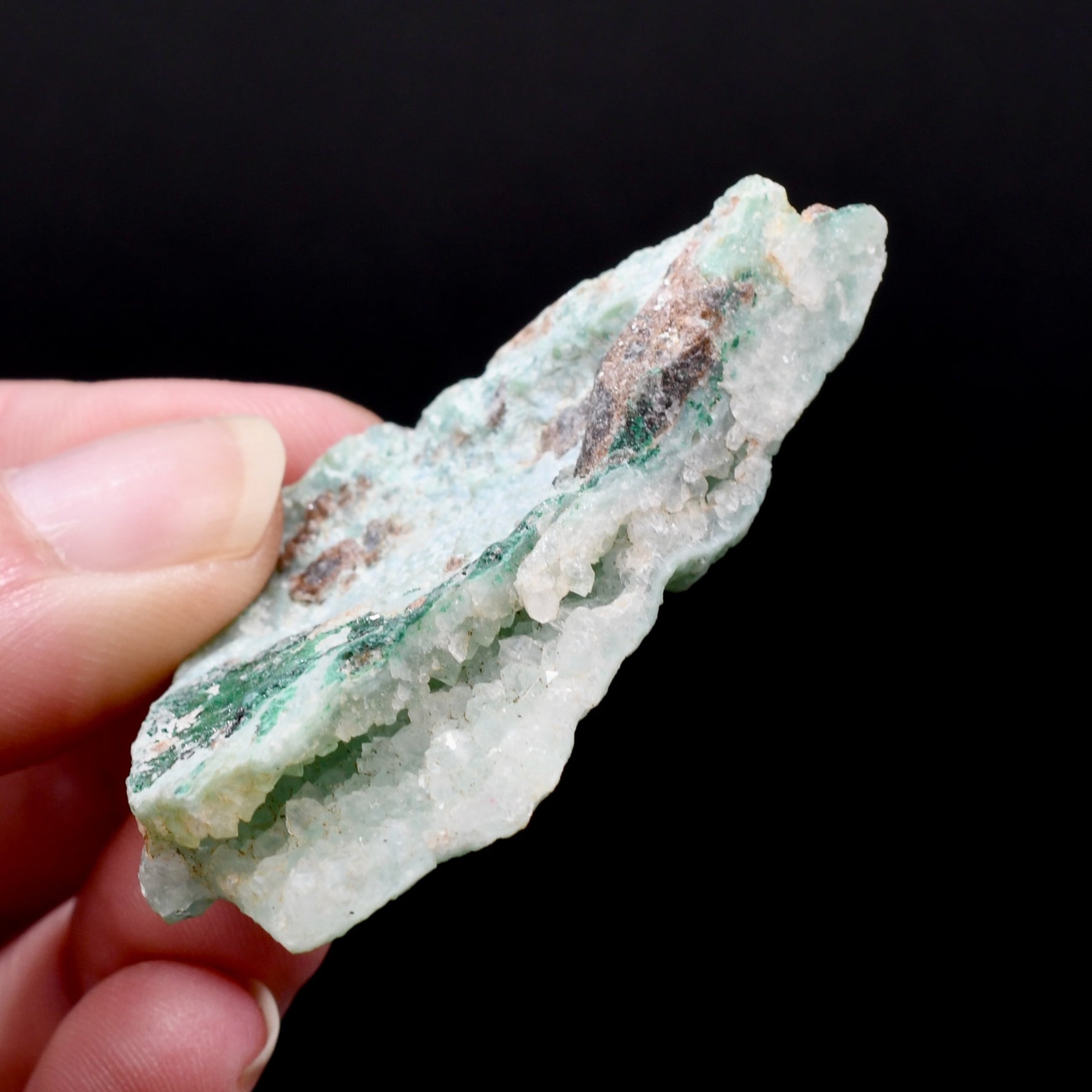 Chrysocolla Malachite Pink Cobaltoan Calcite Crystal Cluster