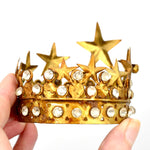 Small Santos Crown Antiqued Gold