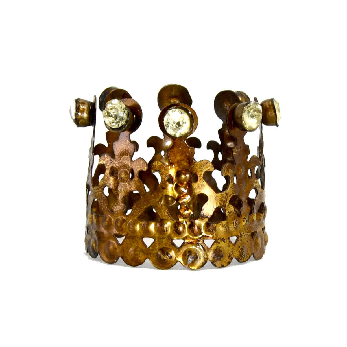 Mini Rhinestone Santos Crown