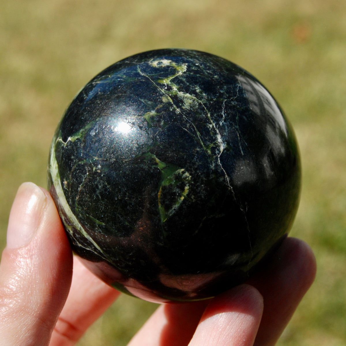 Serpentine Crystal Sphere