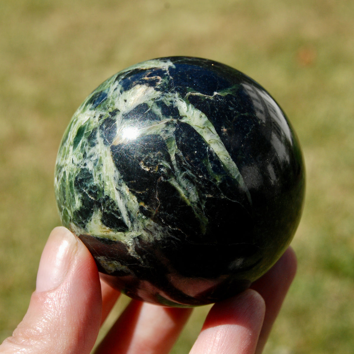 Serpentine Crystal Sphere