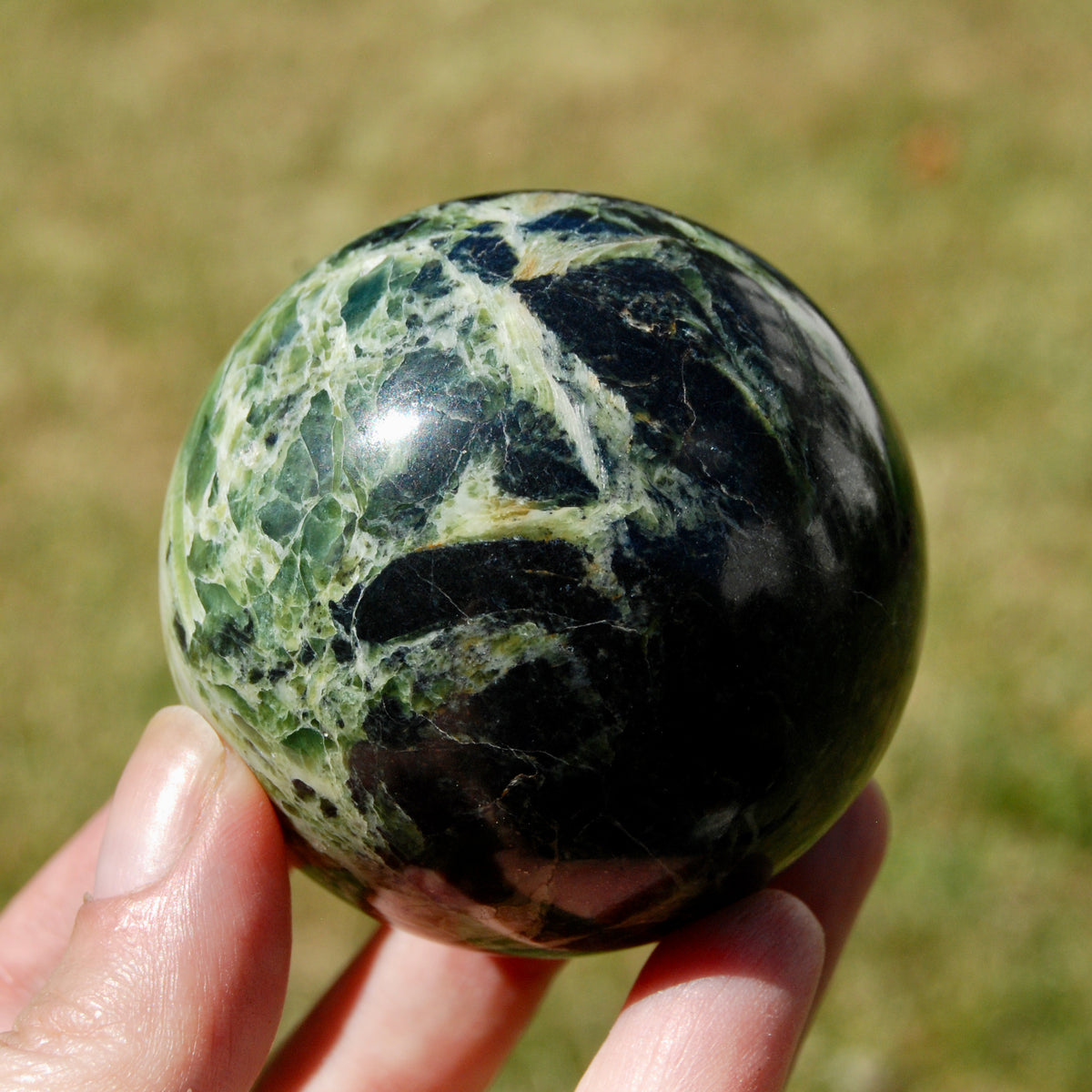 Serpentine Crystal Sphere