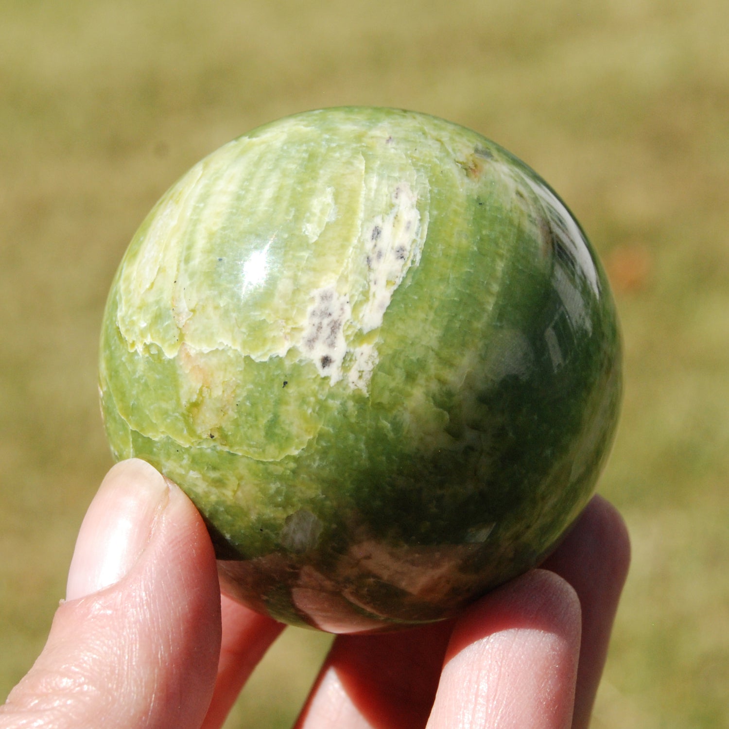 Serpentine Crystal Sphere