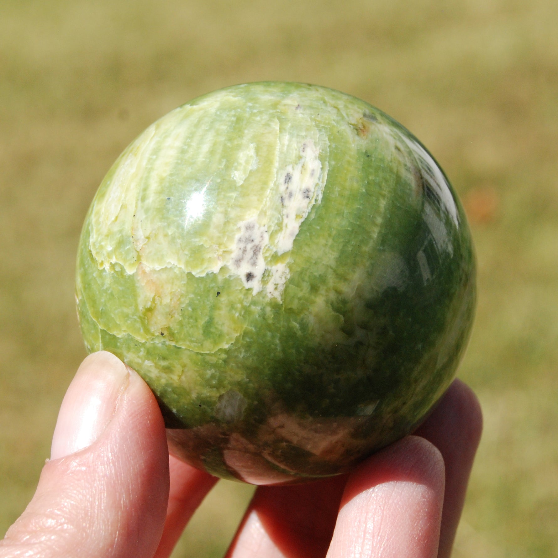 Serpentine Crystal Sphere