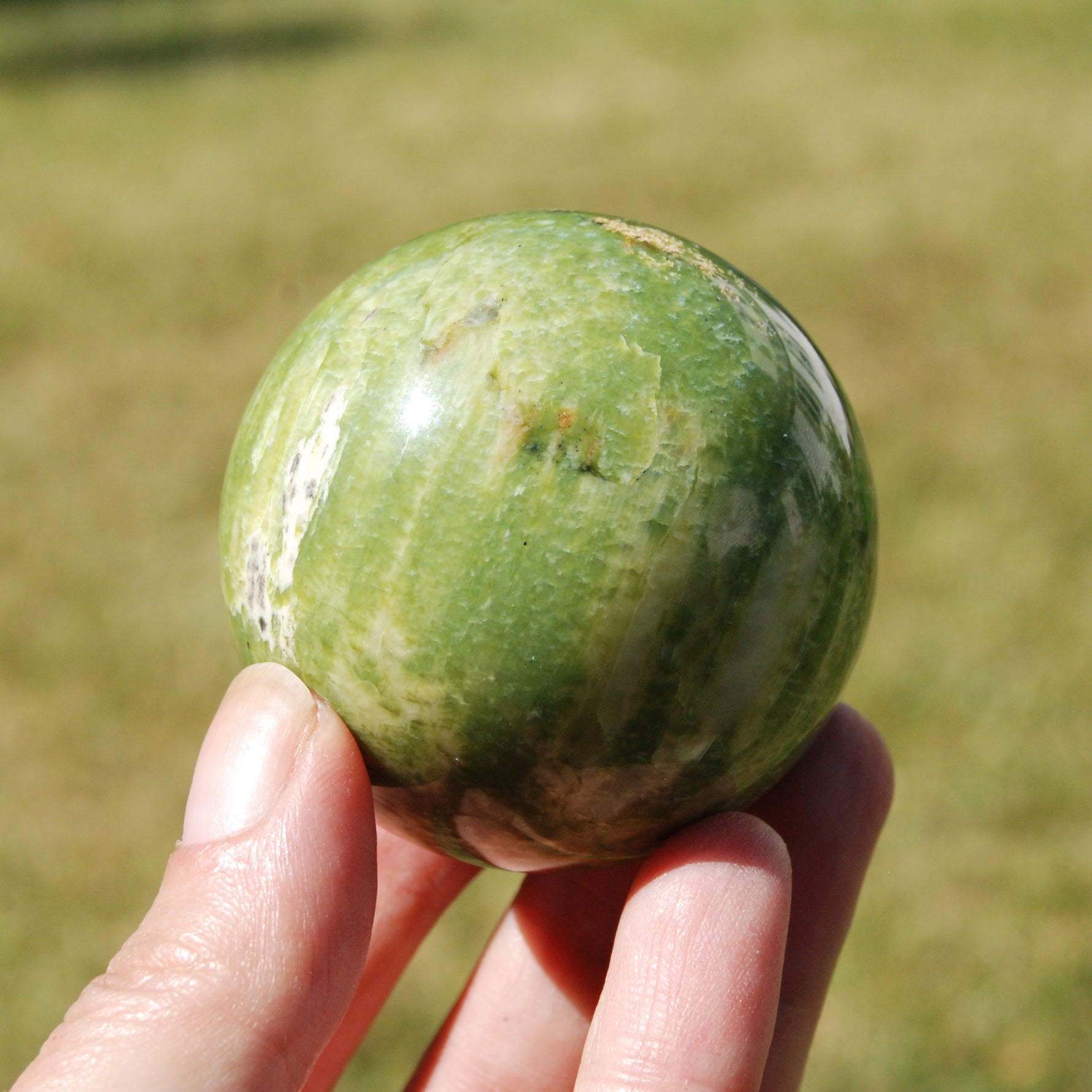 Serpentine Crystal Sphere