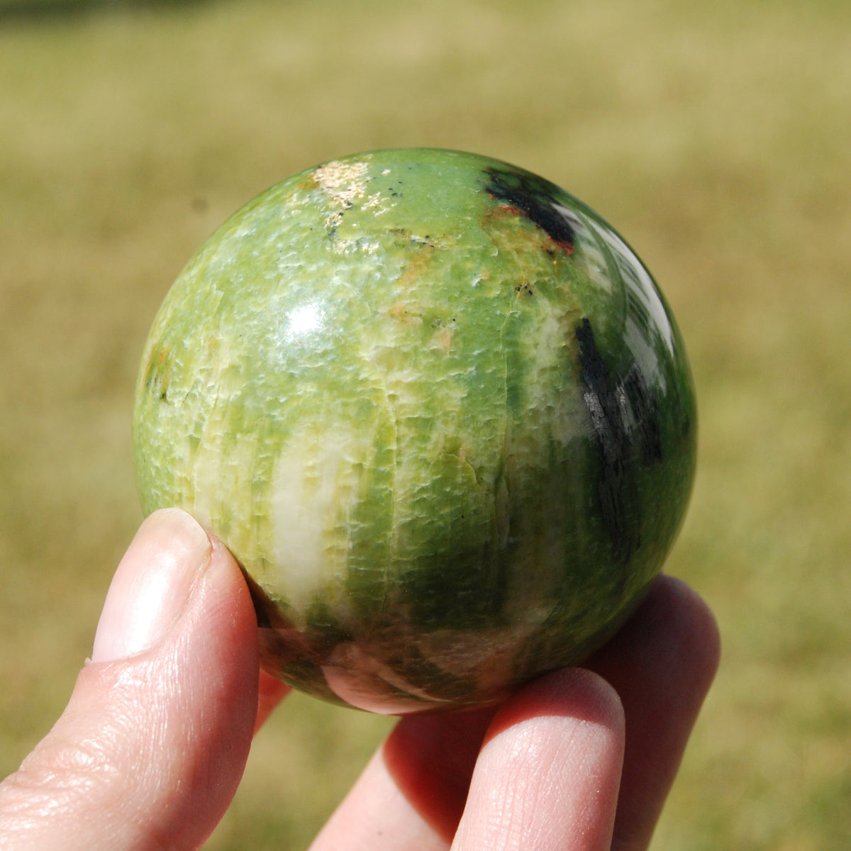Serpentine Crystal Sphere