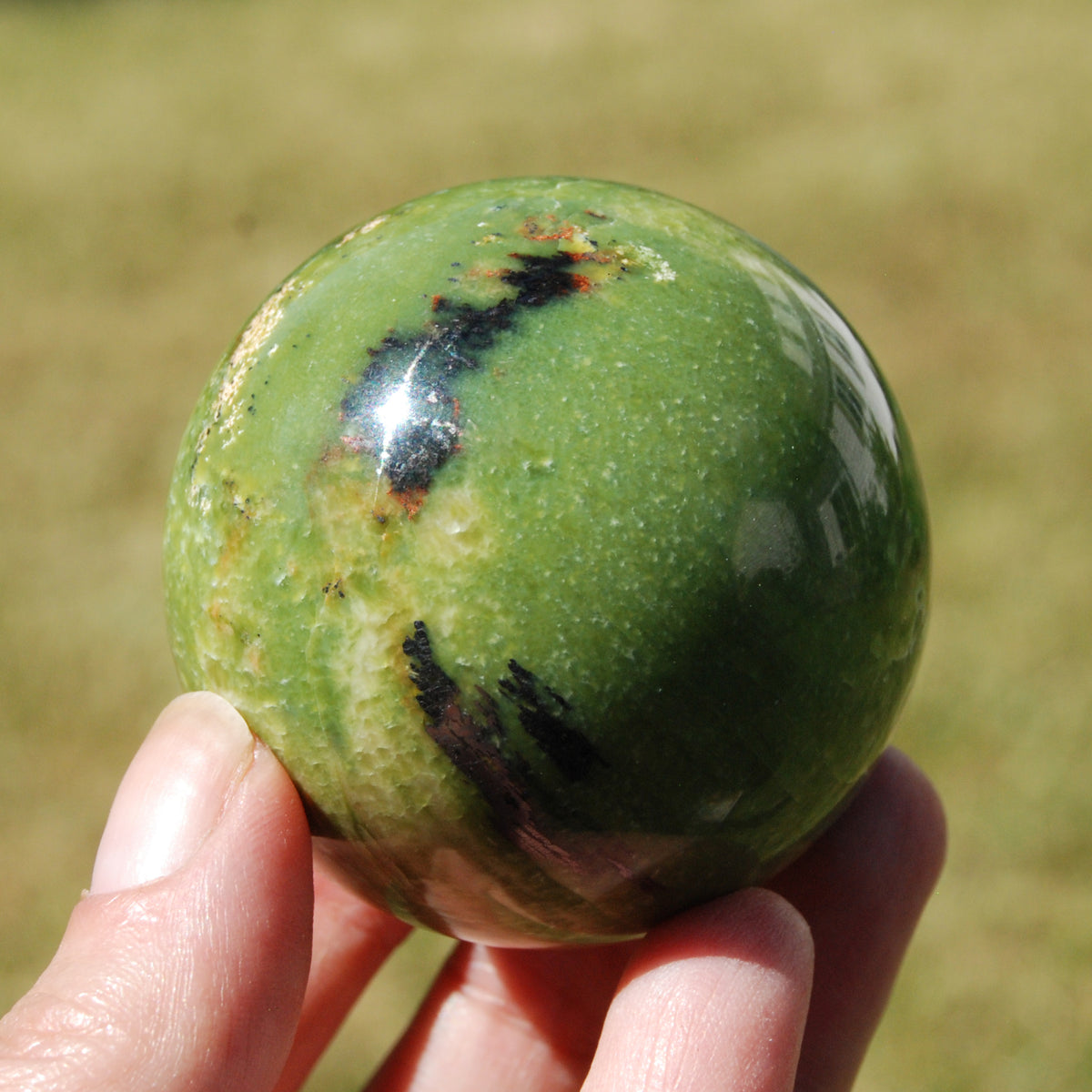 Serpentine Crystal Sphere