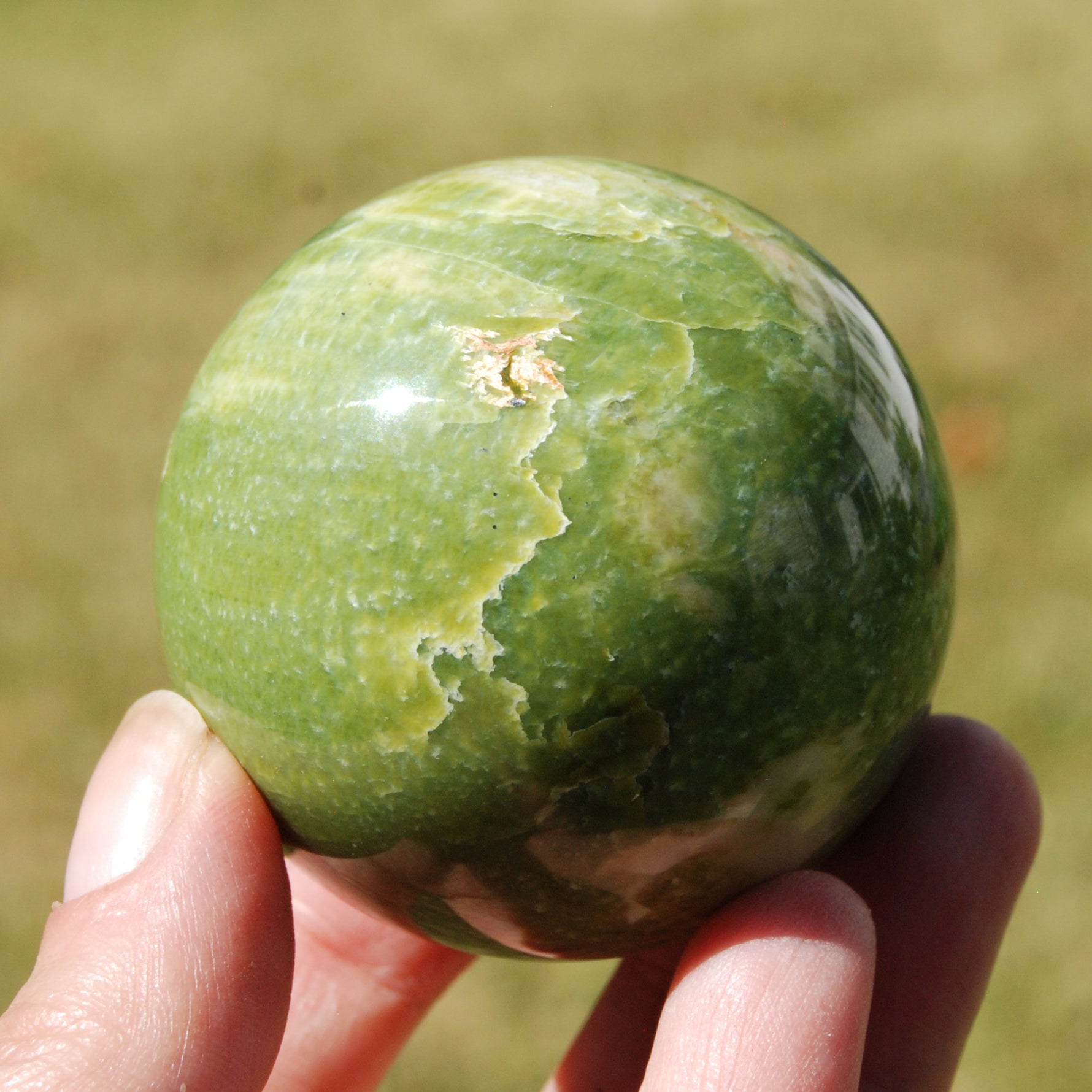 Serpentine Crystal Sphere