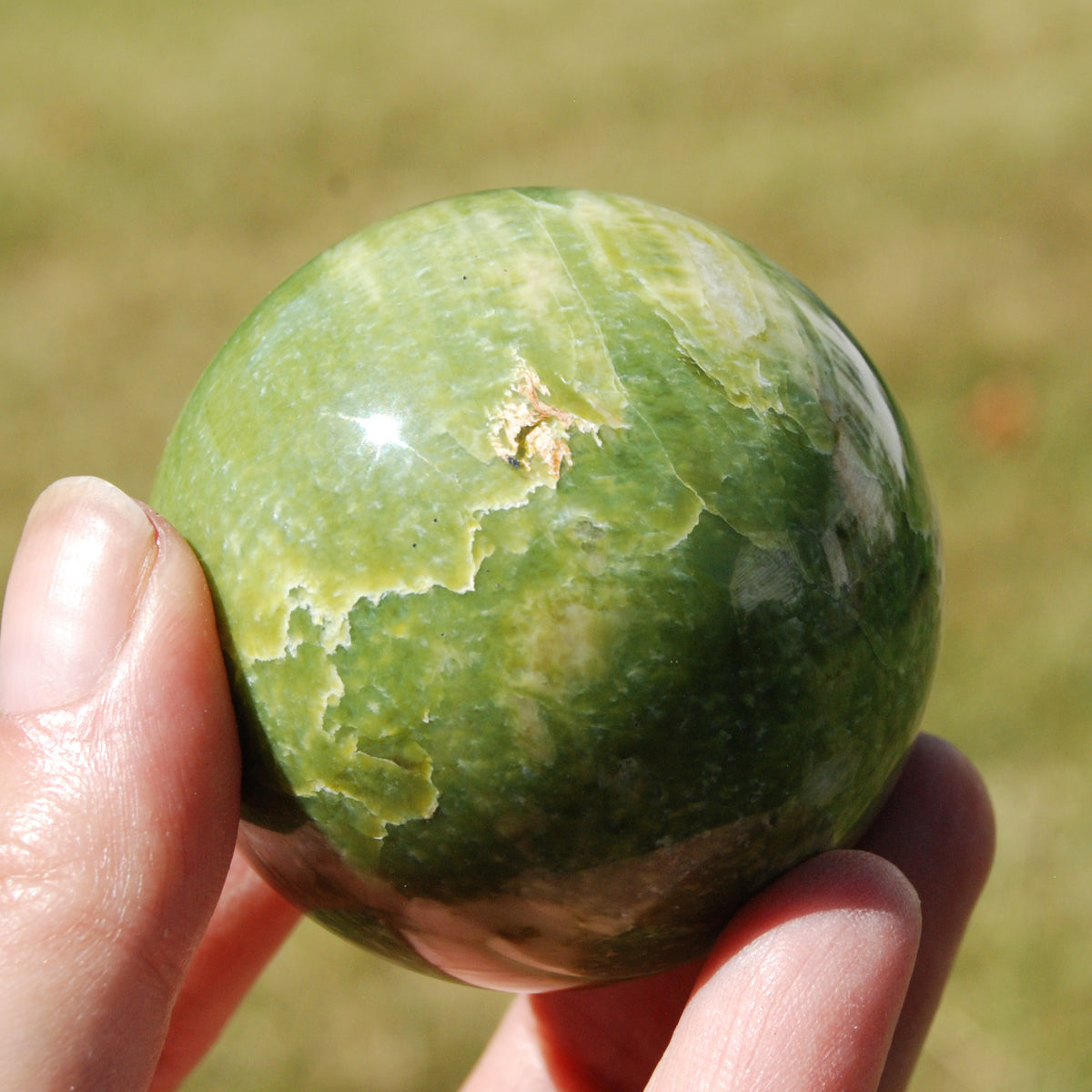 Serpentine Crystal Sphere