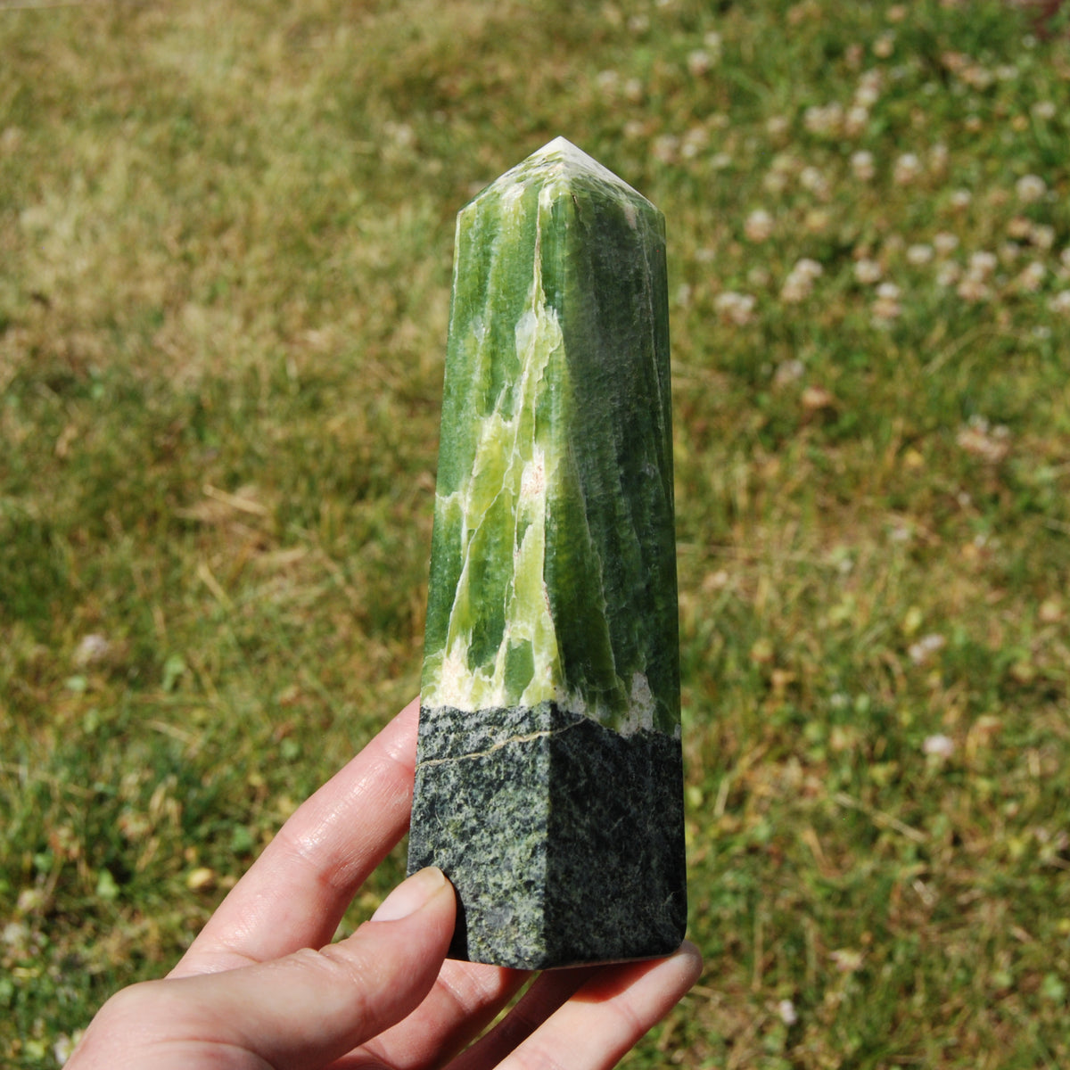Serpentine Crystal Tower