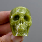 Serpentine Carved Crystal Skull