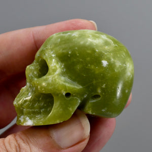 Serpentine Carved Crystal Skull