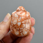 Red Network Jasper Carved Crystal Skull