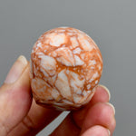 Red Network Jasper Carved Crystal Skull