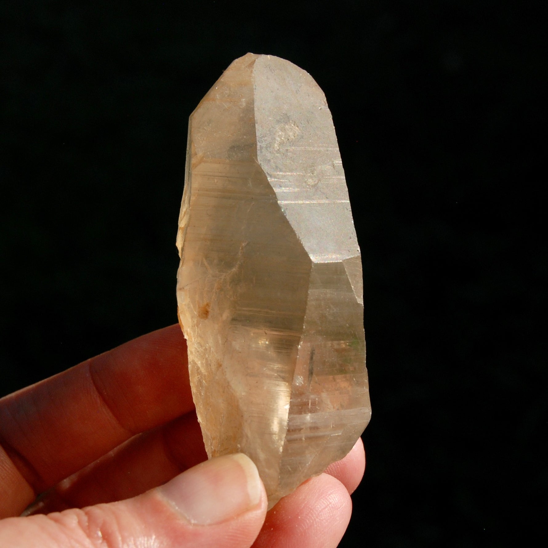 DT ET Pink Shadow Lemurian Seed Quartz Crystal, Self Healed Empathic Warrior, lemurian crystal