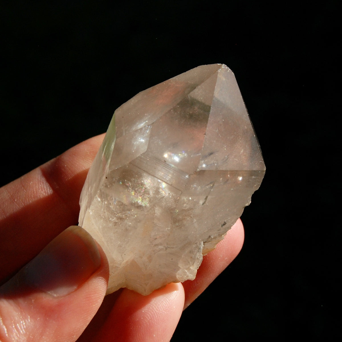 Isis Face Channeler Smoky Lemurian Seed Quartz Crystal