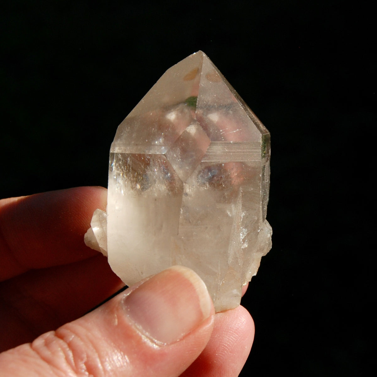 Isis Face Channeler Smoky Lemurian Seed Quartz Crystal