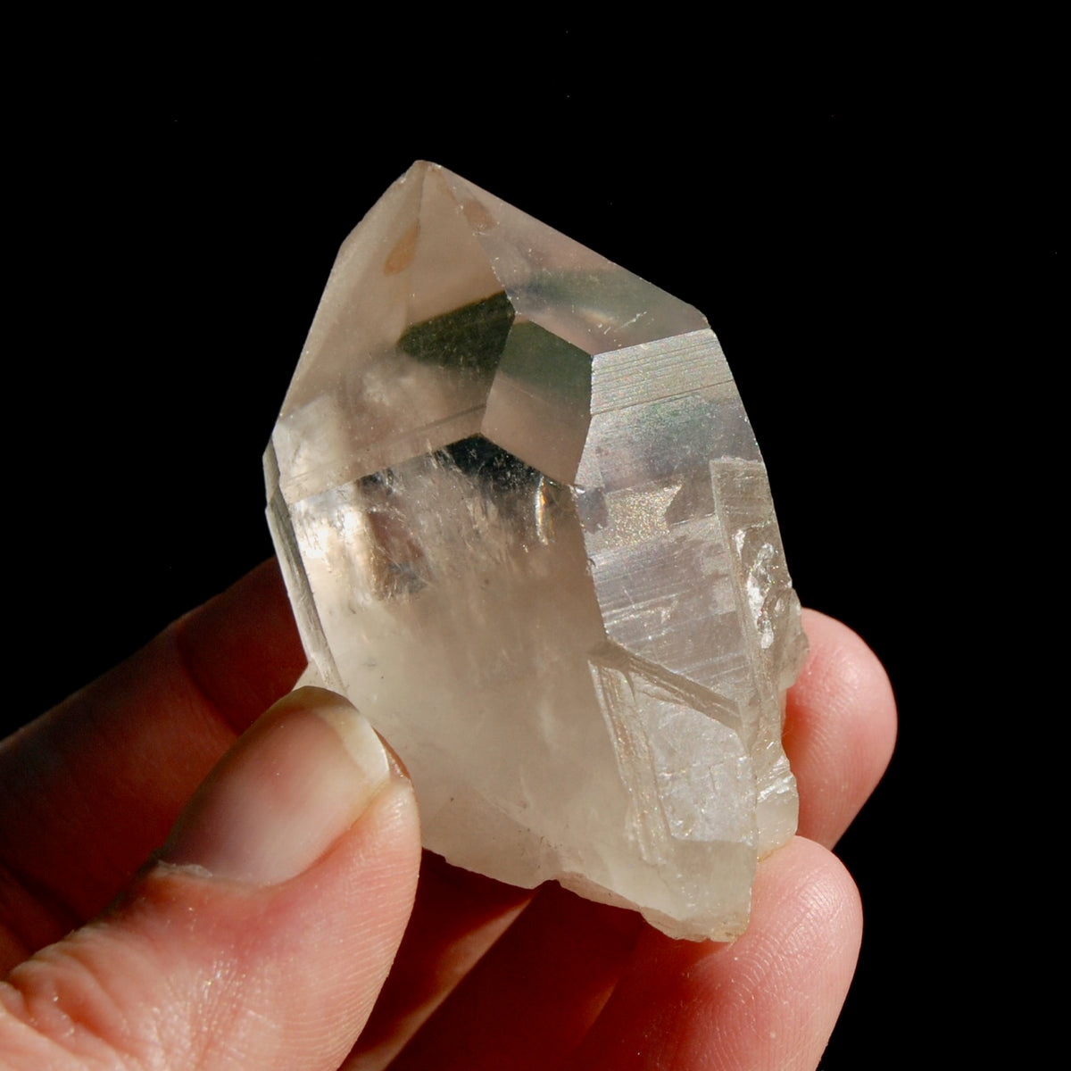 Isis Face Channeler Smoky Lemurian Seed Quartz Crystal