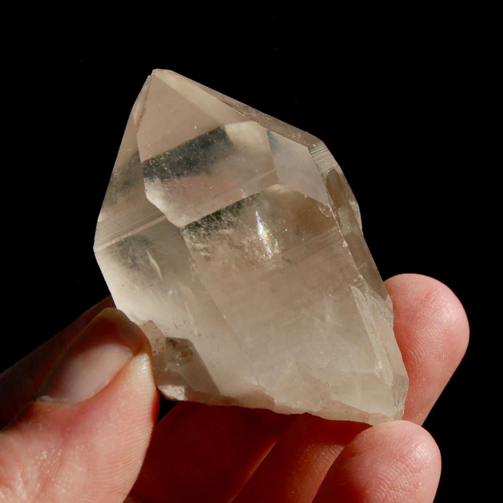 Isis Face Channeler Smoky Lemurian Seed Quartz Crystal