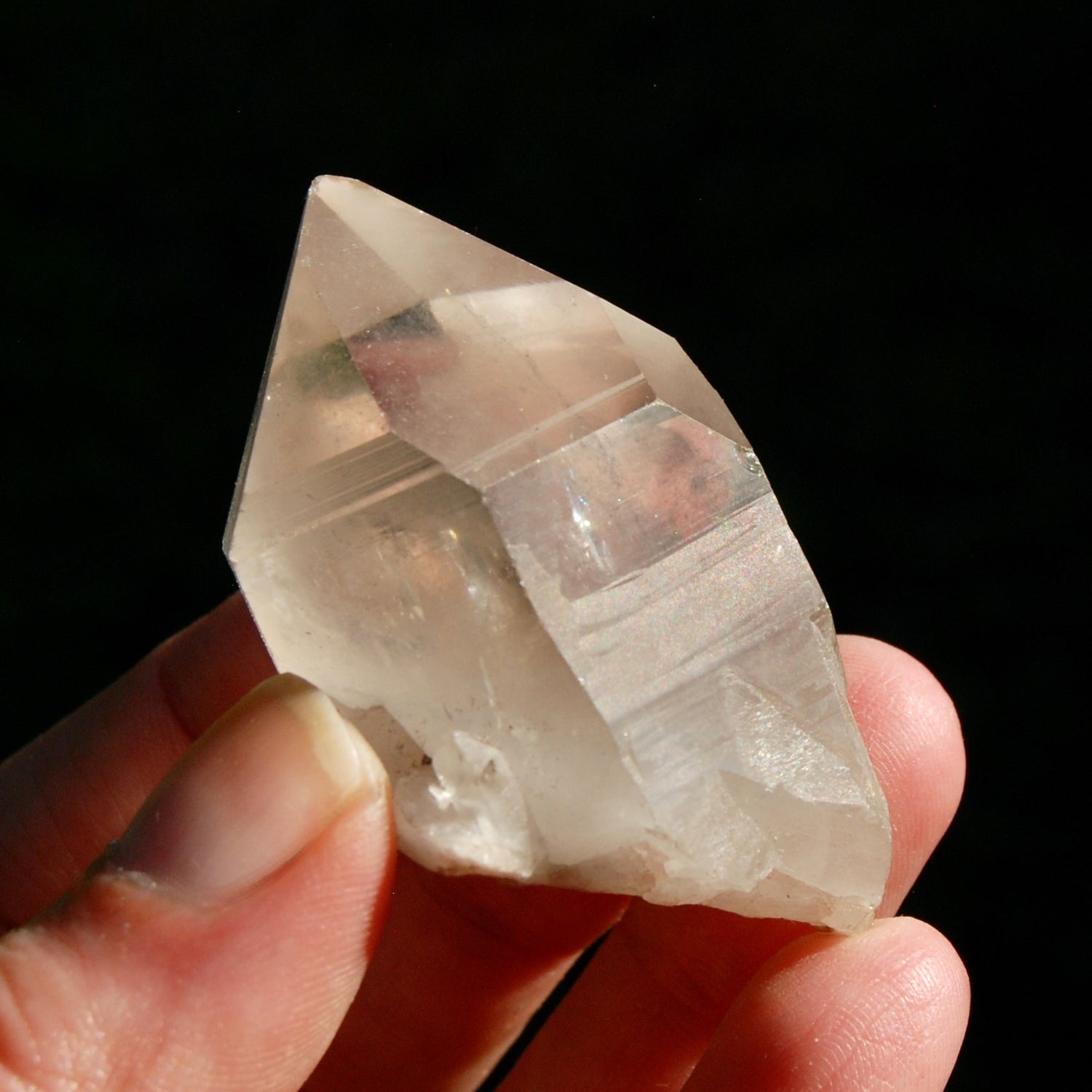Isis Face Channeler Smoky Lemurian Seed Quartz Crystal