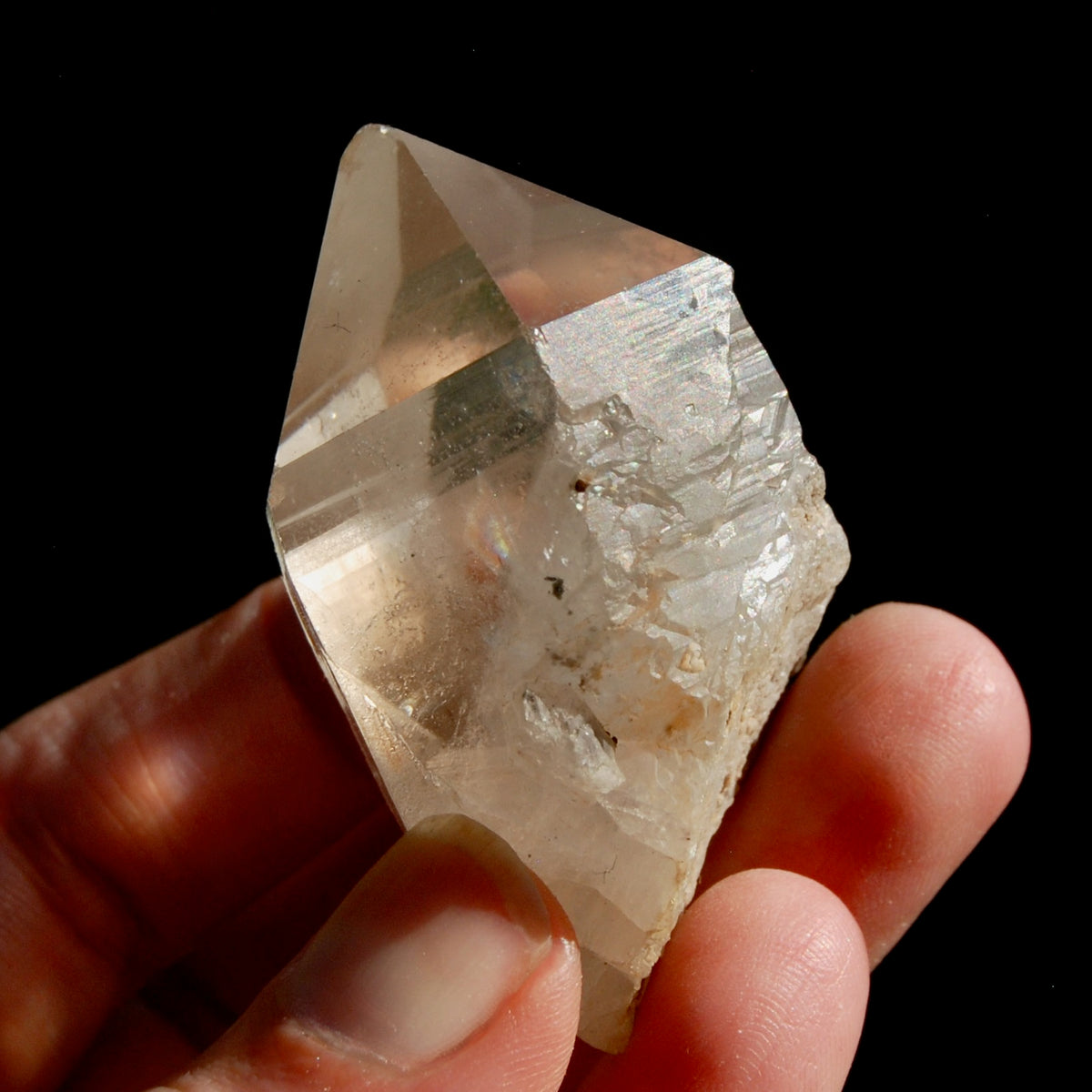Isis Face Channeler Smoky Lemurian Seed Quartz Crystal