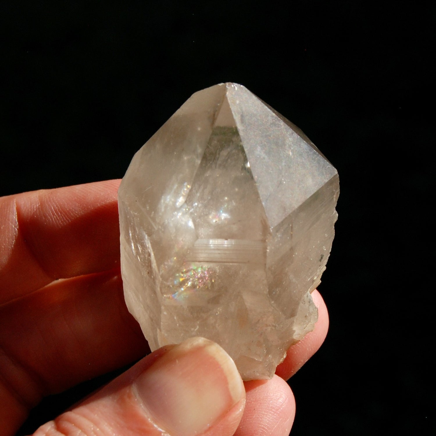 Isis Face Channeler Smoky Lemurian Seed Quartz Crystal