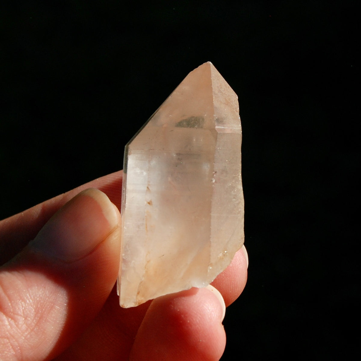 Pink Shadow Lemurian Seed Quartz Crystal