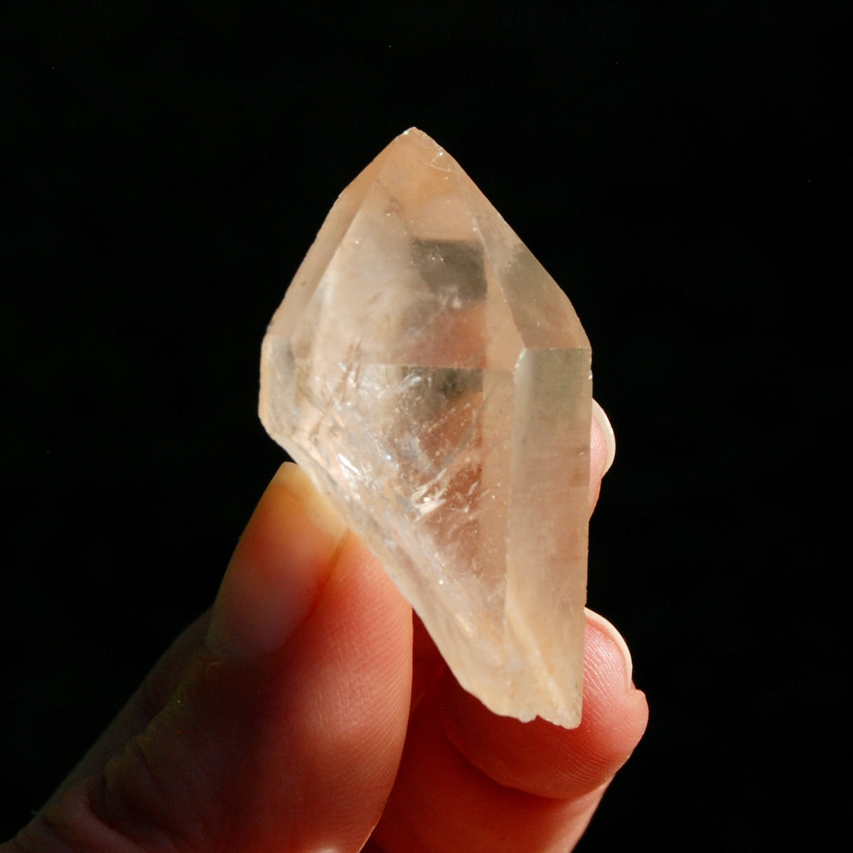 Pink Shadow Lemurian Seed Quartz Crystal