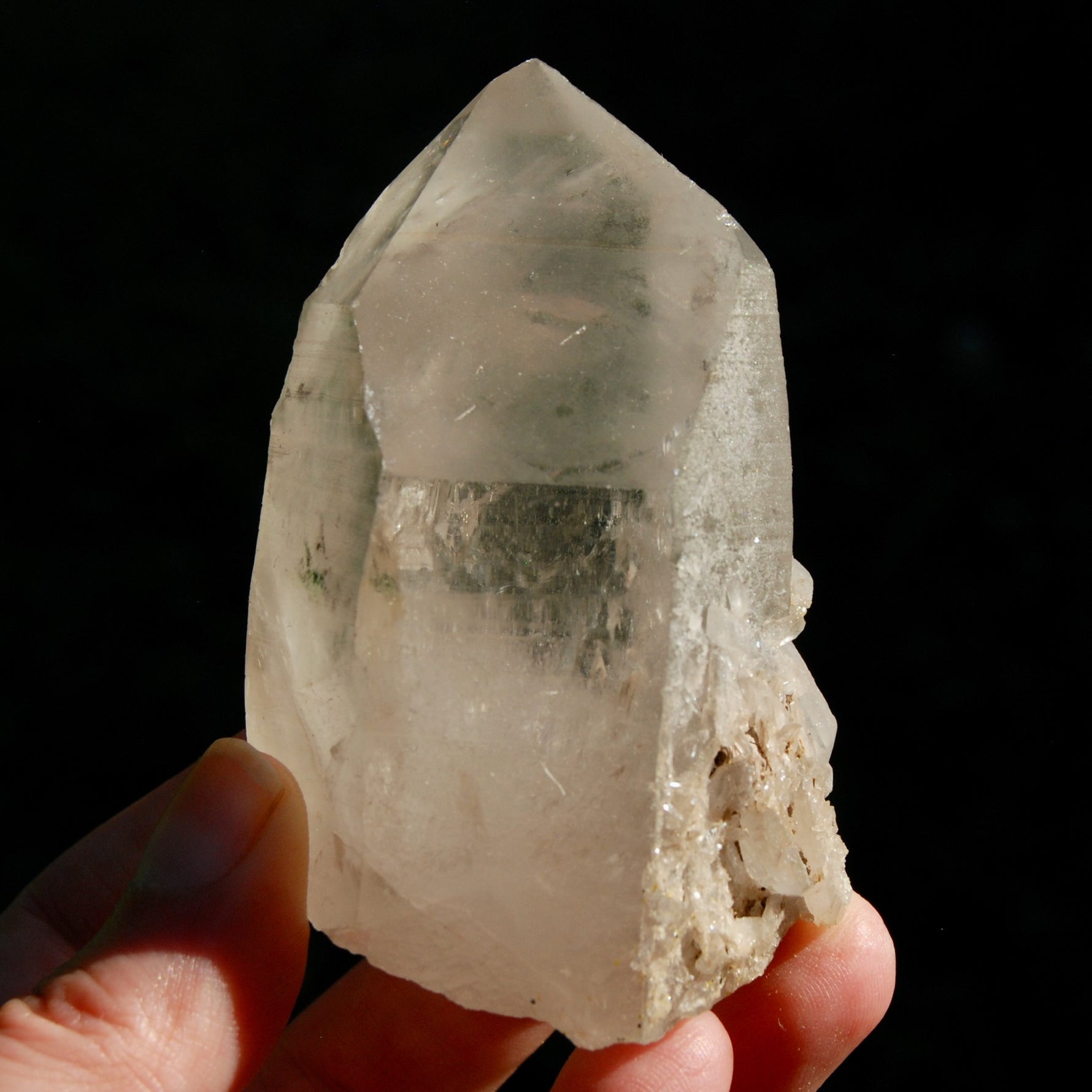 Smoky Lemurian Seed Quartz Crystal, Rainbow Lemurian