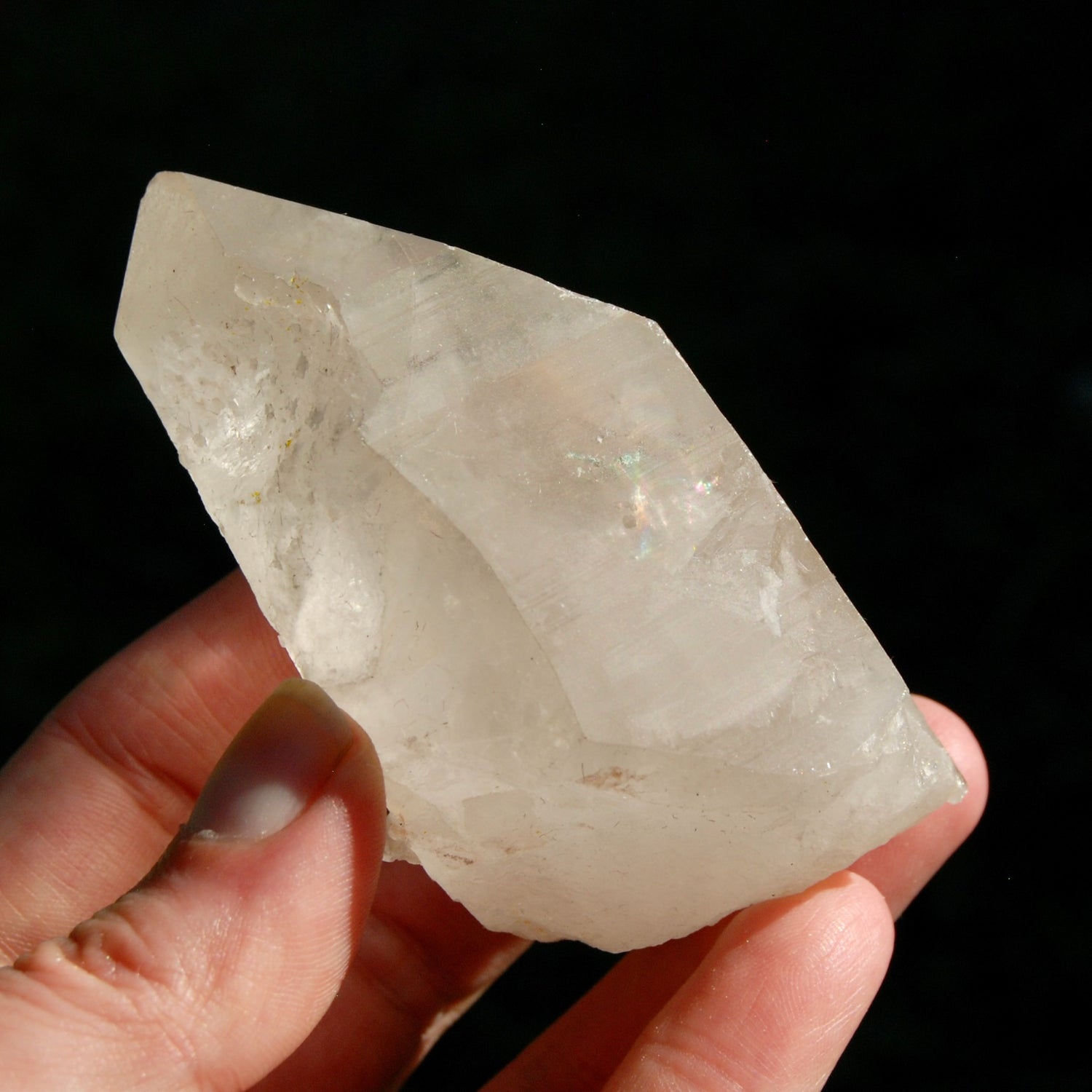 Smoky Lemurian Seed Quartz Crystal, Rainbow Lemurian