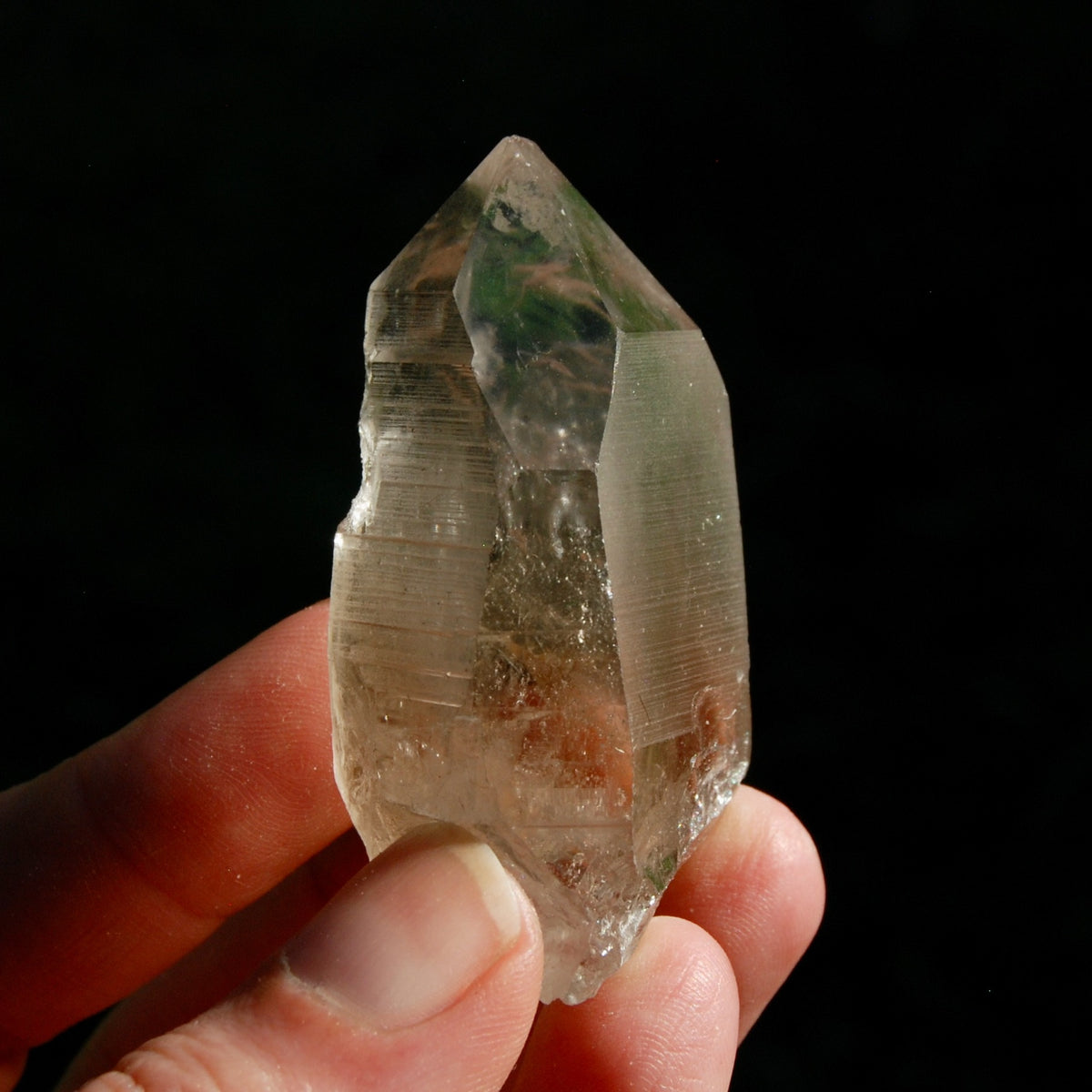 Isis Face Smoky Lemurian Seed Quartz Crystal