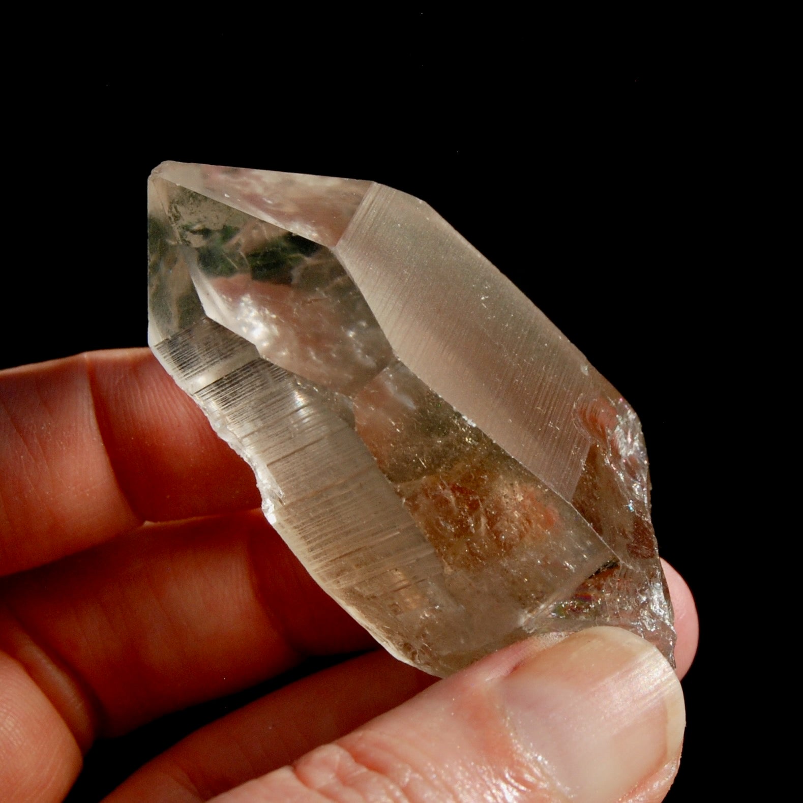 Isis Face Smoky Lemurian Seed Quartz Crystal