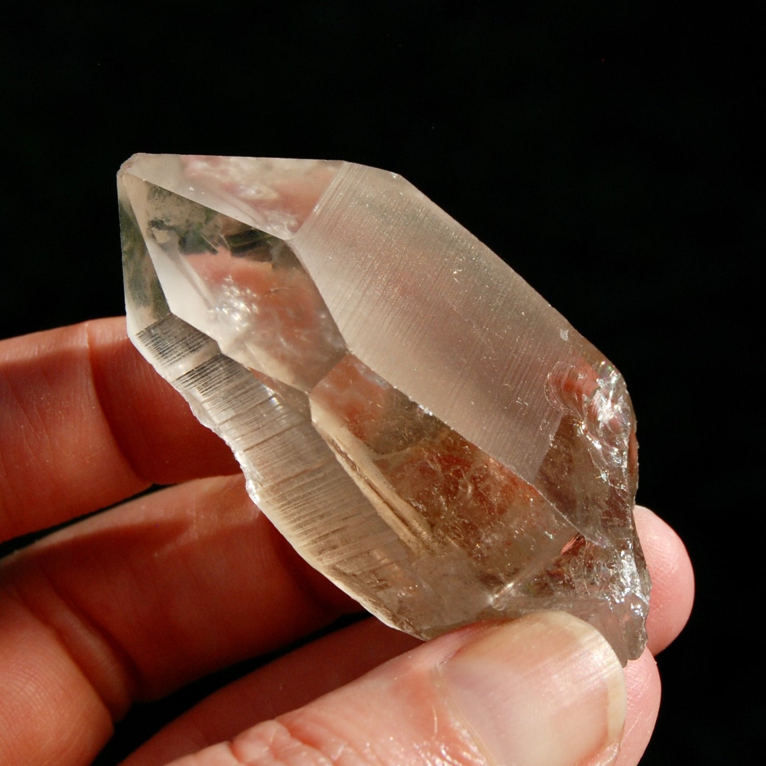 Isis Face Smoky Lemurian Seed Quartz Crystal
