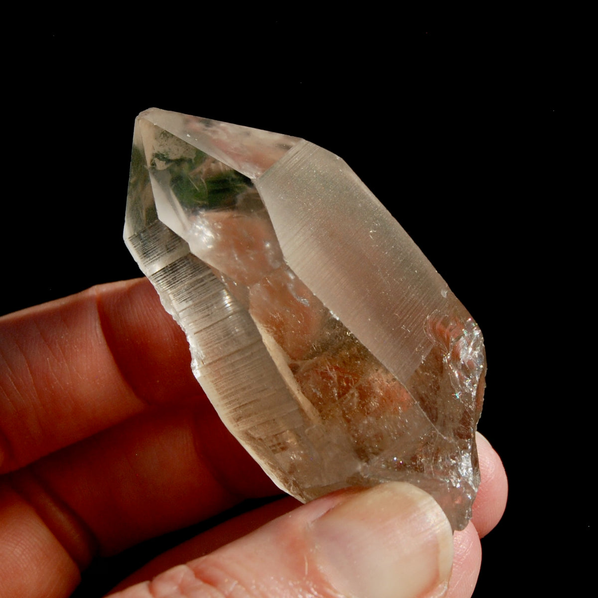 Isis Face Smoky Lemurian Seed Quartz Crystal