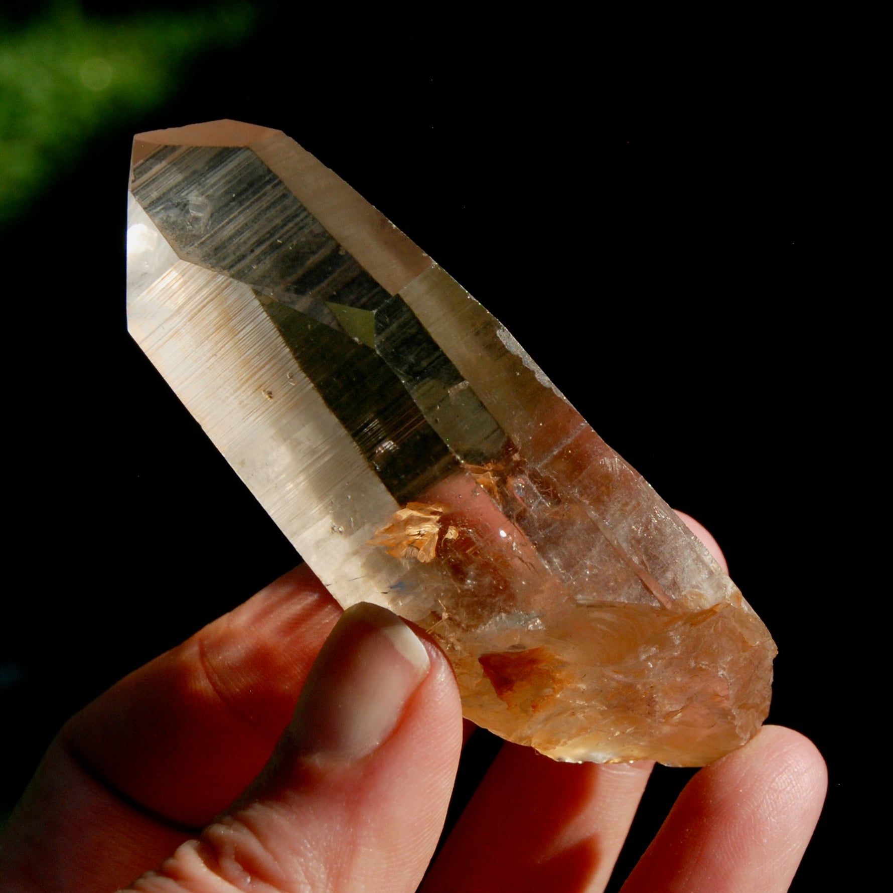 Gemmy Channeler Lemurian Seed Quartz Crystal, Smoky Lemurian Starbrary, Pink Smoky Lemurian Quartz Crystal