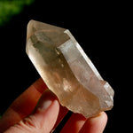 Tantric Twin Lemurian Quartz Crystal, Smoky Lemurian Seed Quartz Crystal